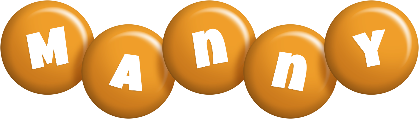 Manny candy-orange logo