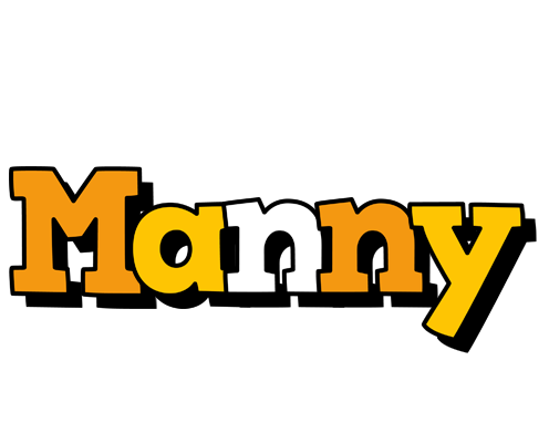 Manny cartoon logo