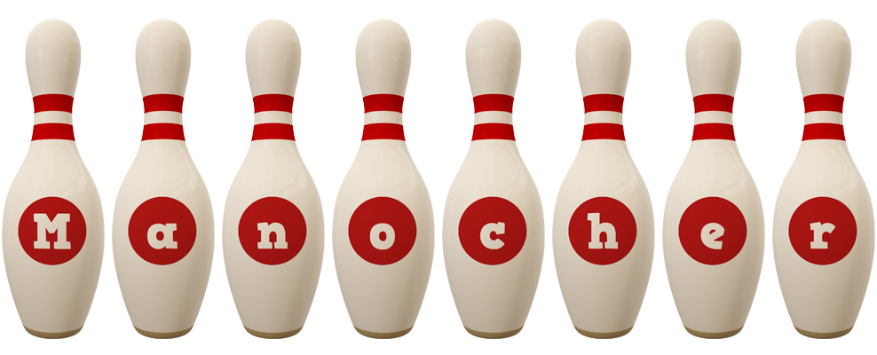 Manocher bowling-pin logo
