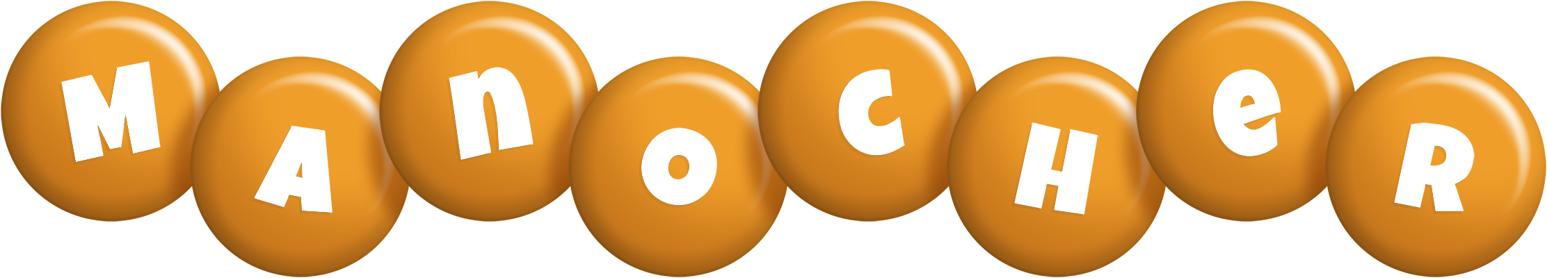 Manocher candy-orange logo