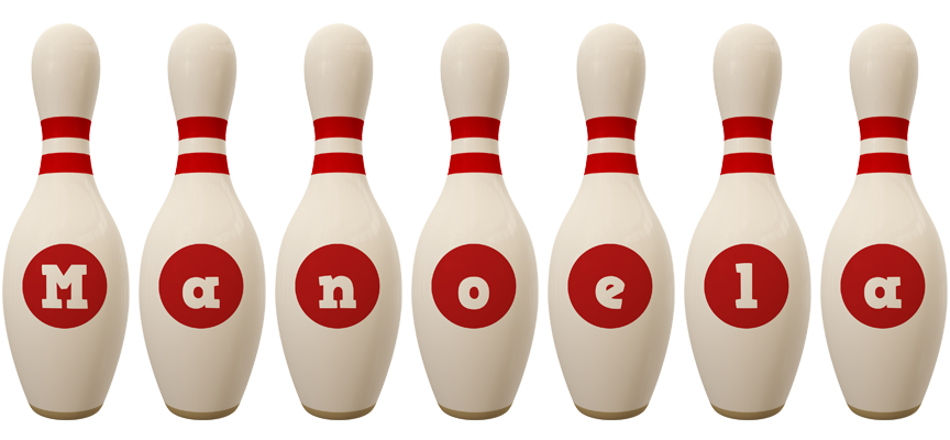 Manoela bowling-pin logo