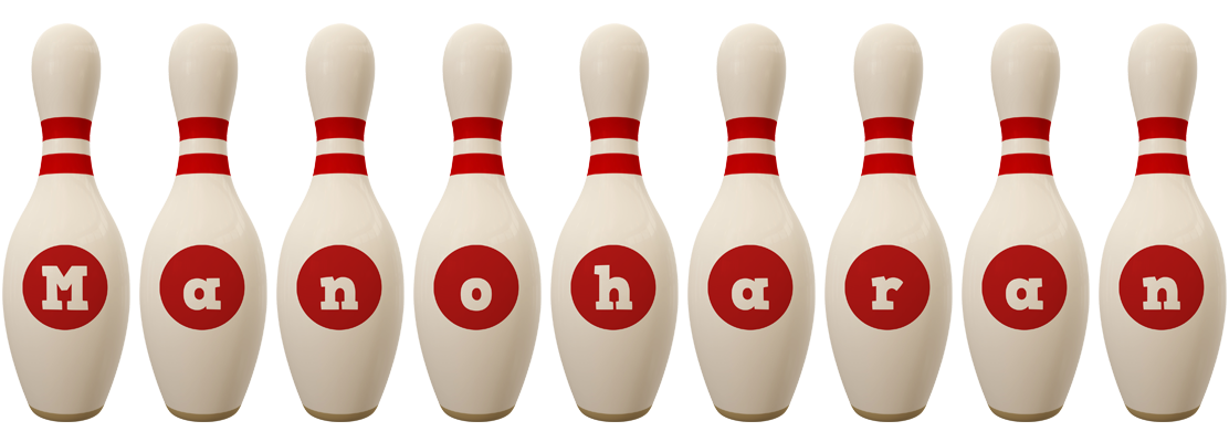 Manoharan bowling-pin logo