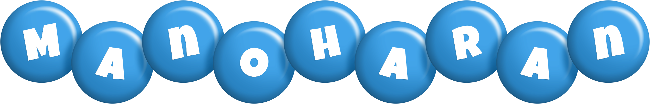 Manoharan candy-blue logo