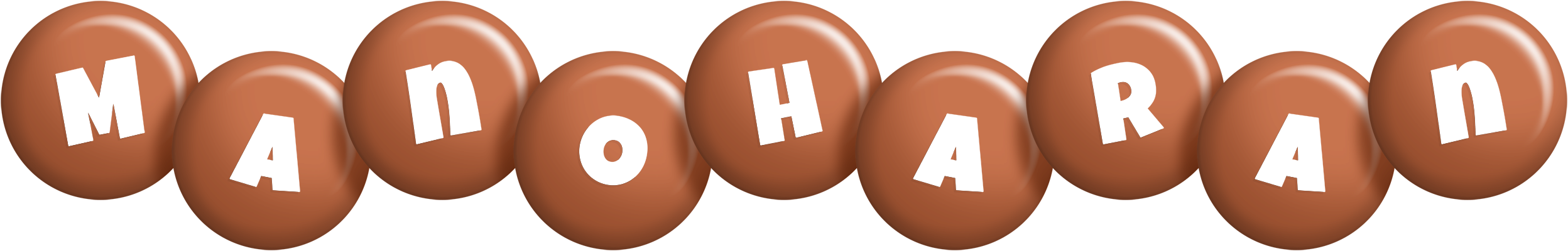 Manoharan candy-brown logo