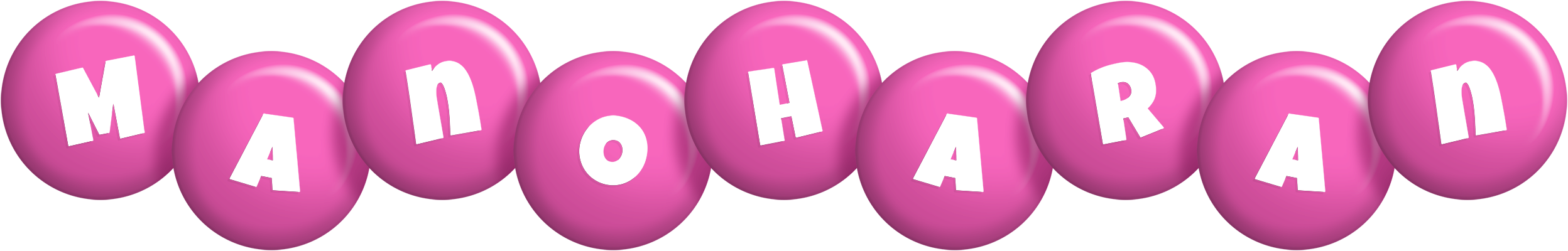 Manoharan candy-pink logo