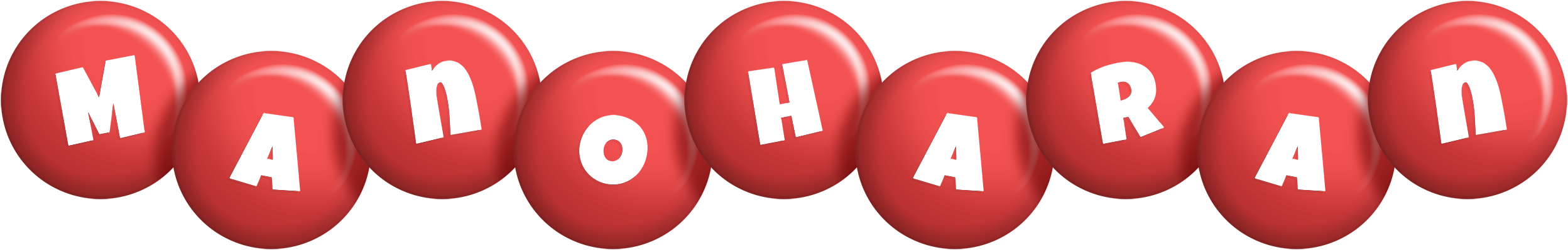 Manoharan candy-red logo