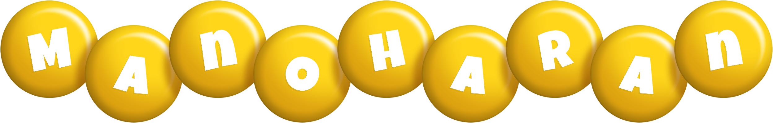 Manoharan candy-yellow logo