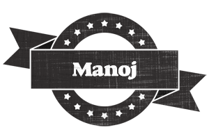 Manoj grunge logo