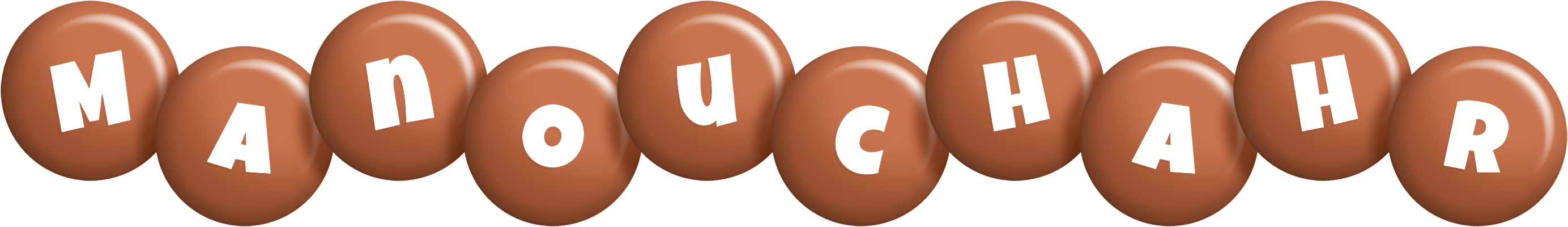 Manouchahr candy-brown logo