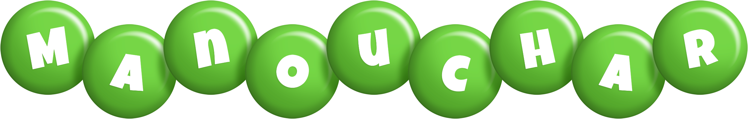 Manouchar candy-green logo