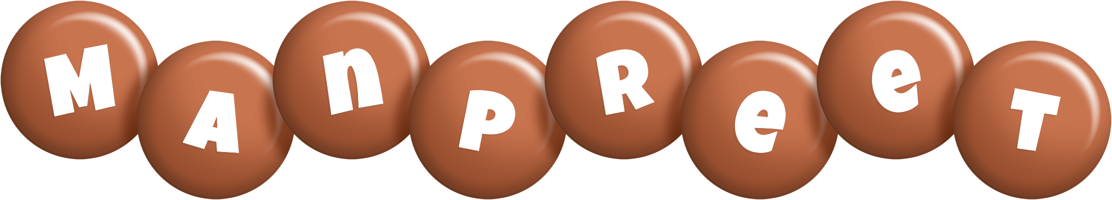 Manpreet candy-brown logo