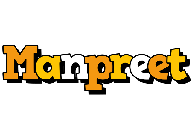 Manpreet cartoon logo
