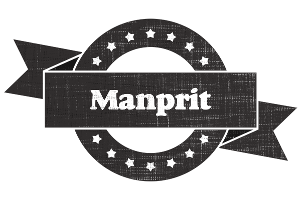Manprit grunge logo