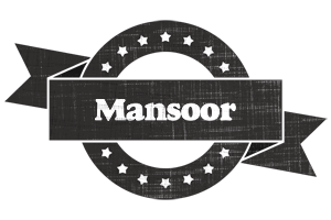 Mansoor grunge logo