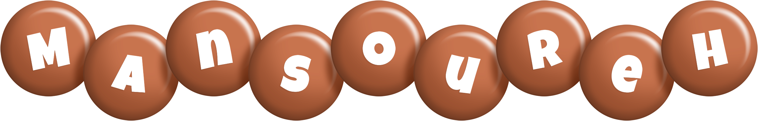Mansoureh candy-brown logo