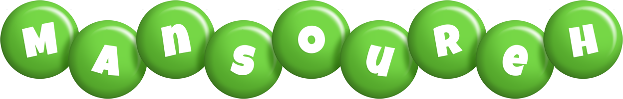 Mansoureh candy-green logo