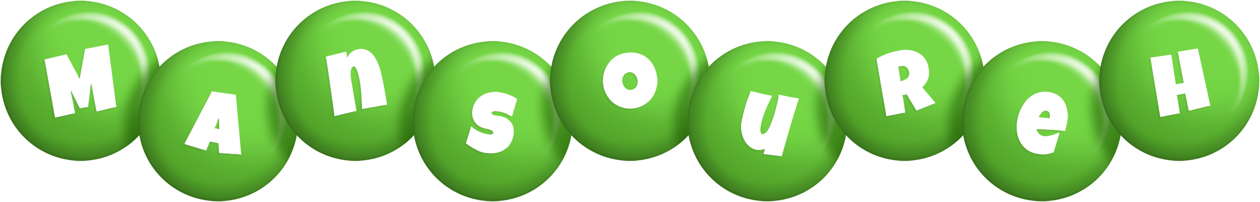 Mansoureh candy-green logo