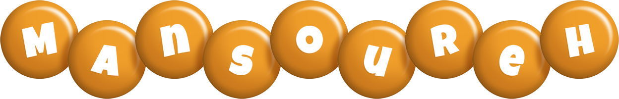 Mansoureh candy-orange logo