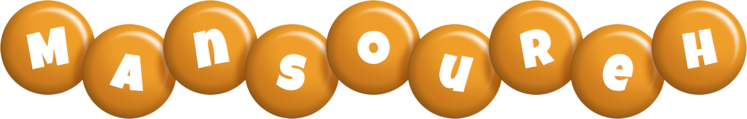 Mansoureh candy-orange logo