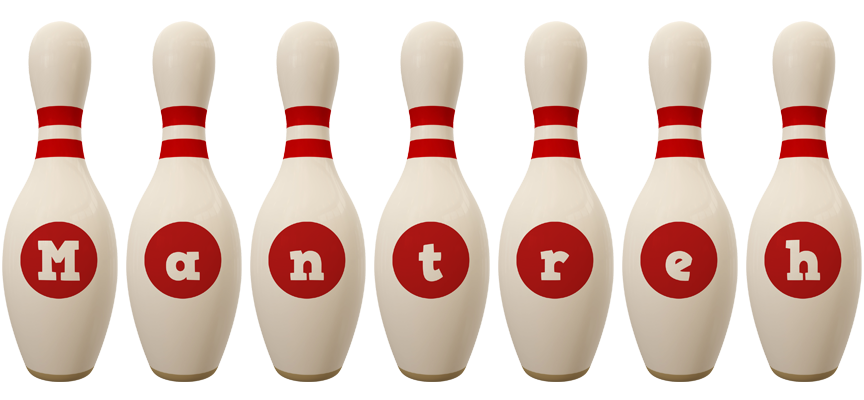 Mantreh bowling-pin logo