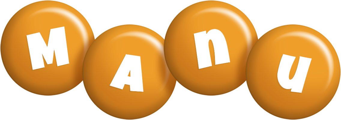 Manu candy-orange logo