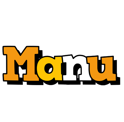 Manu cartoon logo