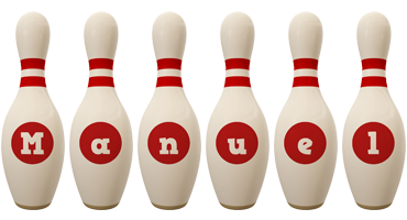 Manuel bowling-pin logo