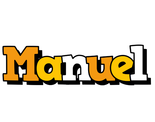 Manuel cartoon logo