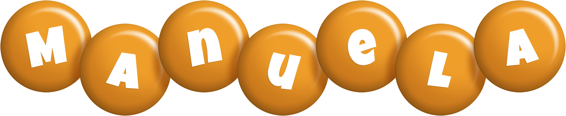 Manuela candy-orange logo