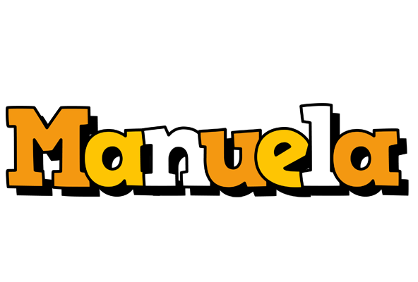 Manuela cartoon logo