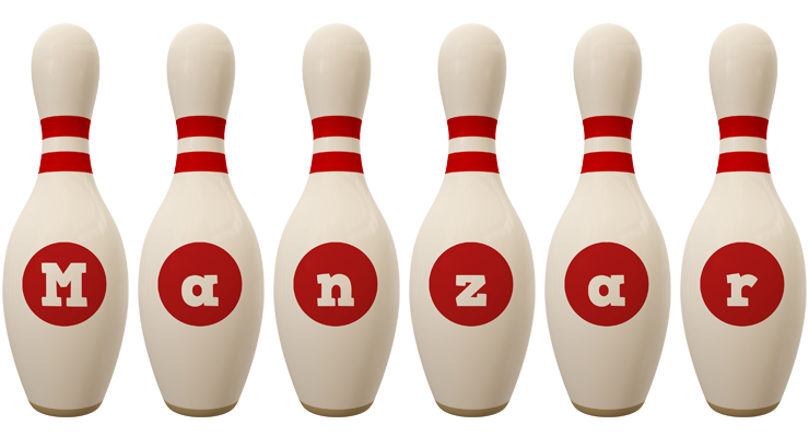 Manzar bowling-pin logo