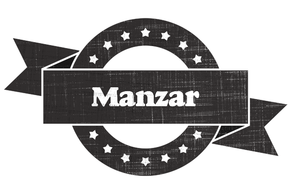 Manzar grunge logo