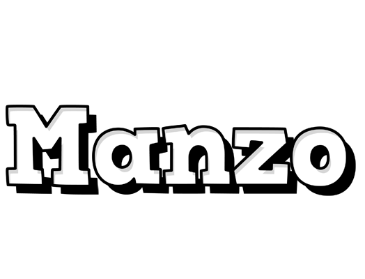Manzo snowing logo