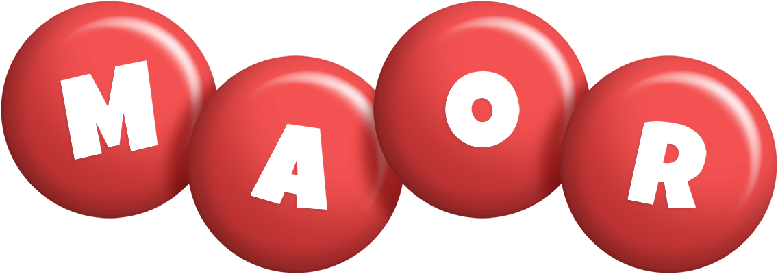 Maor candy-red logo
