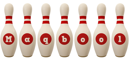 Maqbool bowling-pin logo