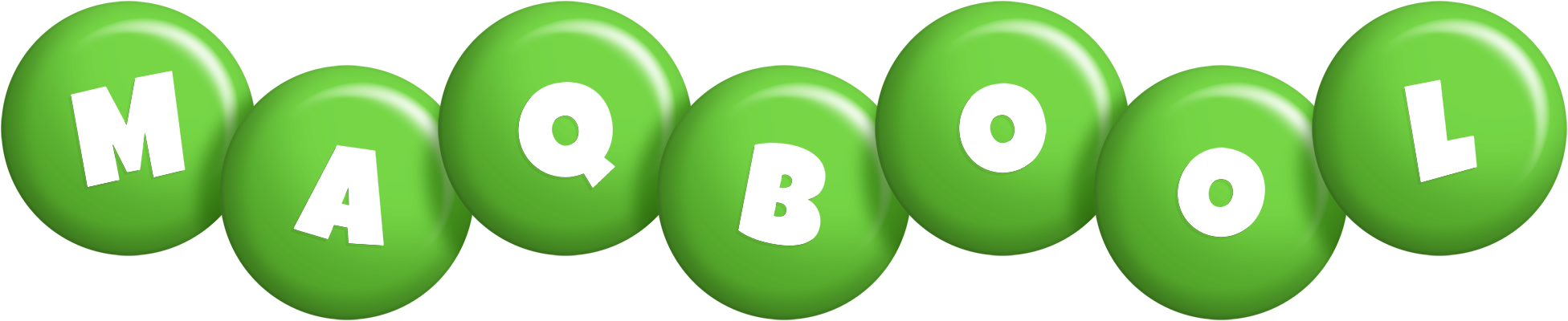Maqbool candy-green logo