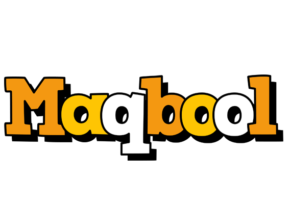Maqbool cartoon logo