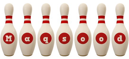 Maqsood bowling-pin logo