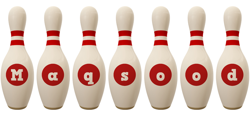 Maqsood bowling-pin logo