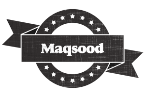 Maqsood grunge logo