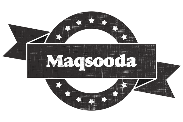 Maqsooda grunge logo
