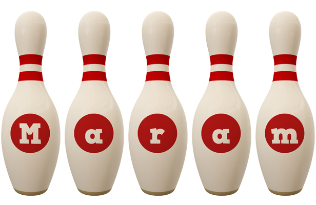 Maram bowling-pin logo