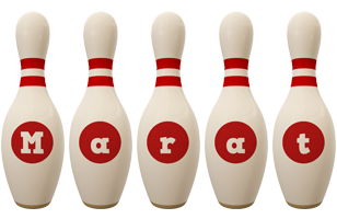 Marat bowling-pin logo