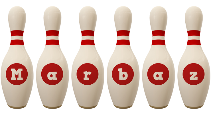 Marbaz bowling-pin logo