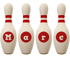Marc bowling-pin logo
