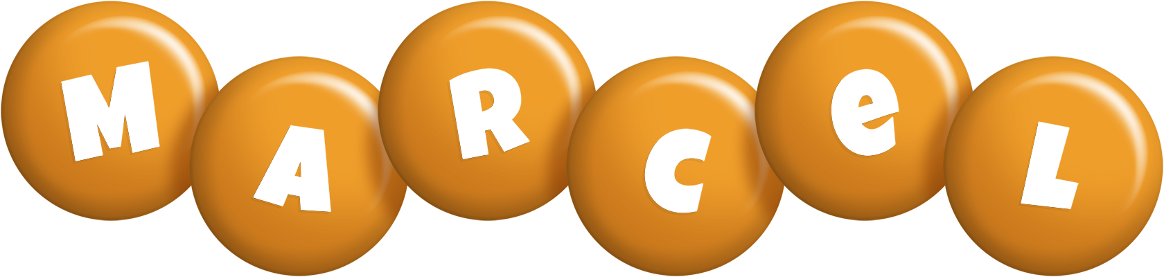Marcel candy-orange logo