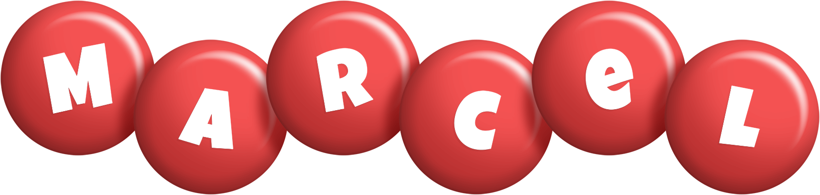 Marcel candy-red logo