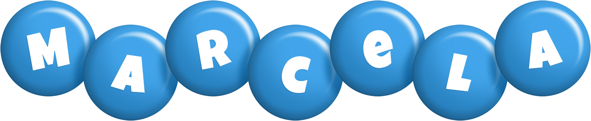 Marcela candy-blue logo