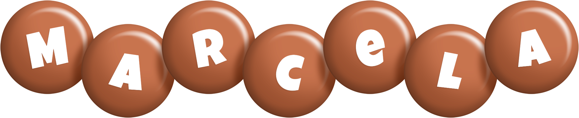 Marcela candy-brown logo