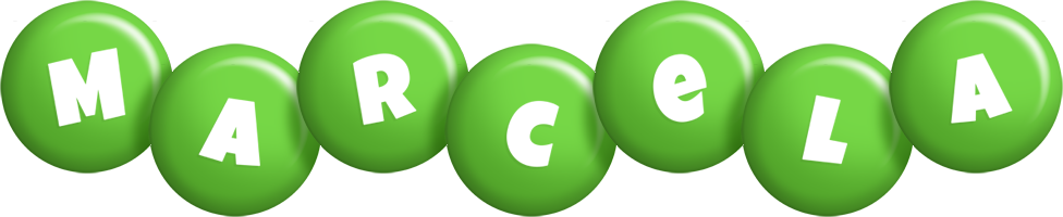 Marcela candy-green logo